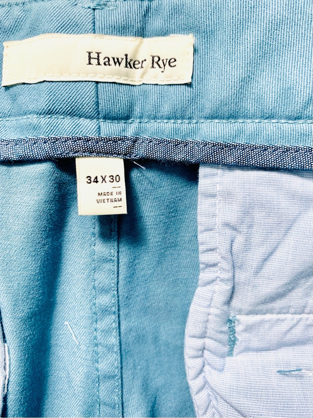 Hawker Rye Light Blue Chinos - Picture 4 of 5